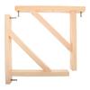 2 Pcs Solid Wood Tripod Shelf Brackets Heavy Duty Wall Mounting Hardware Triangle Rack Wooden Shelving Brackets For Storage