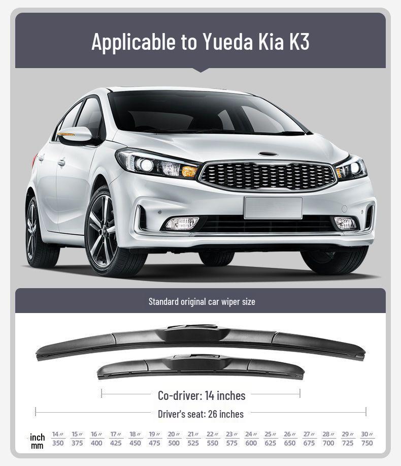 Silent Windshield Wiper Blades for 2021 Dongfeng Yueda K3