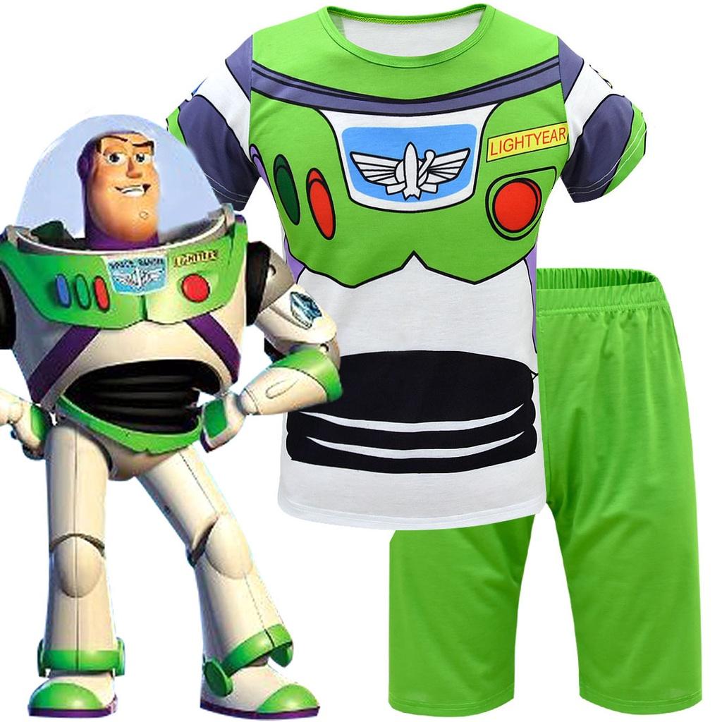 Adorable Toy Story Buzz Lightyear Short Sleeve Tee And Shorts Suit For Kids