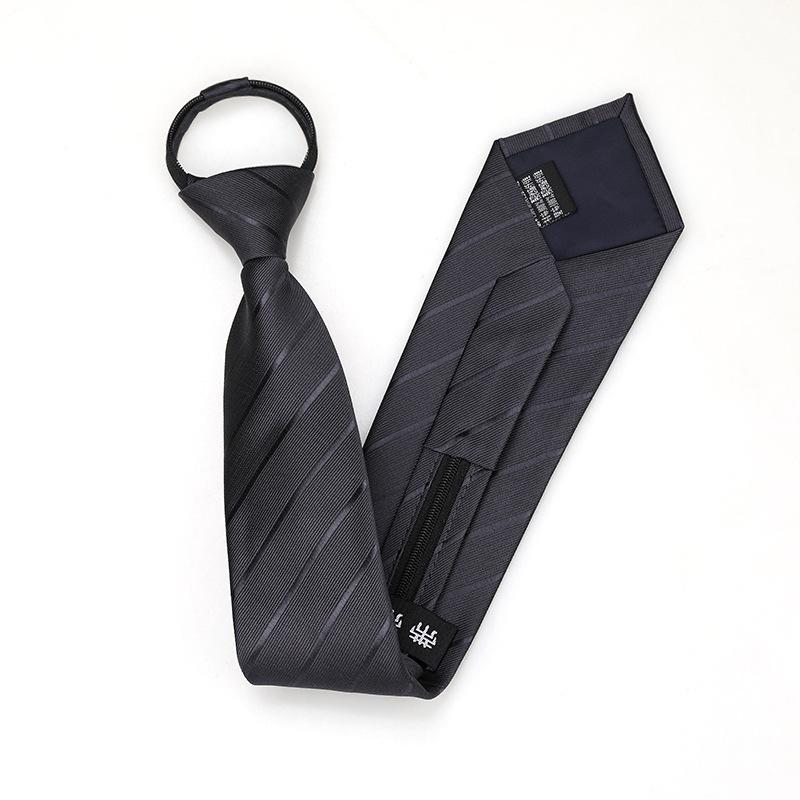 Black Zipper-Free Lazy Blue Men And Women Business Dress Interview To Work Groom Wedding Korean Version Narrow Tie