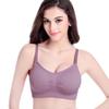 Adjustable Wire-Free Nursing Bra with Front-Open Design and Breast Pads for Pregnant & Breastfeeding Women