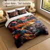 Dinosaur Theme Personalized 3Pcs Bedding Set Custom Text & Name 1 Sheet 2 Pillowcases Household Bedding 1pc
