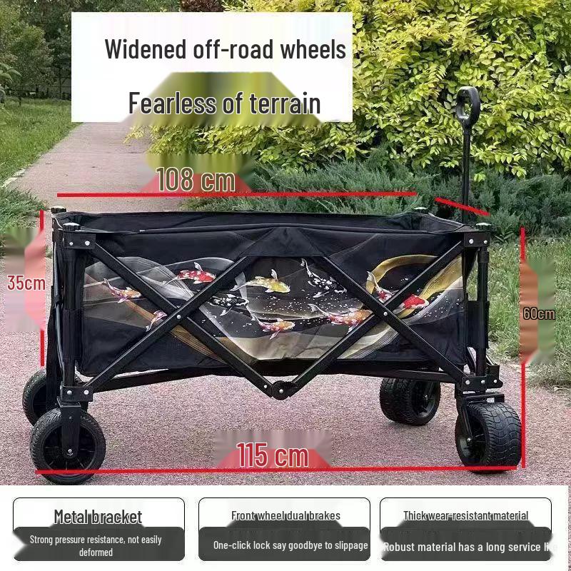 Folding Outdoor Fishing & Camping Utility Cart