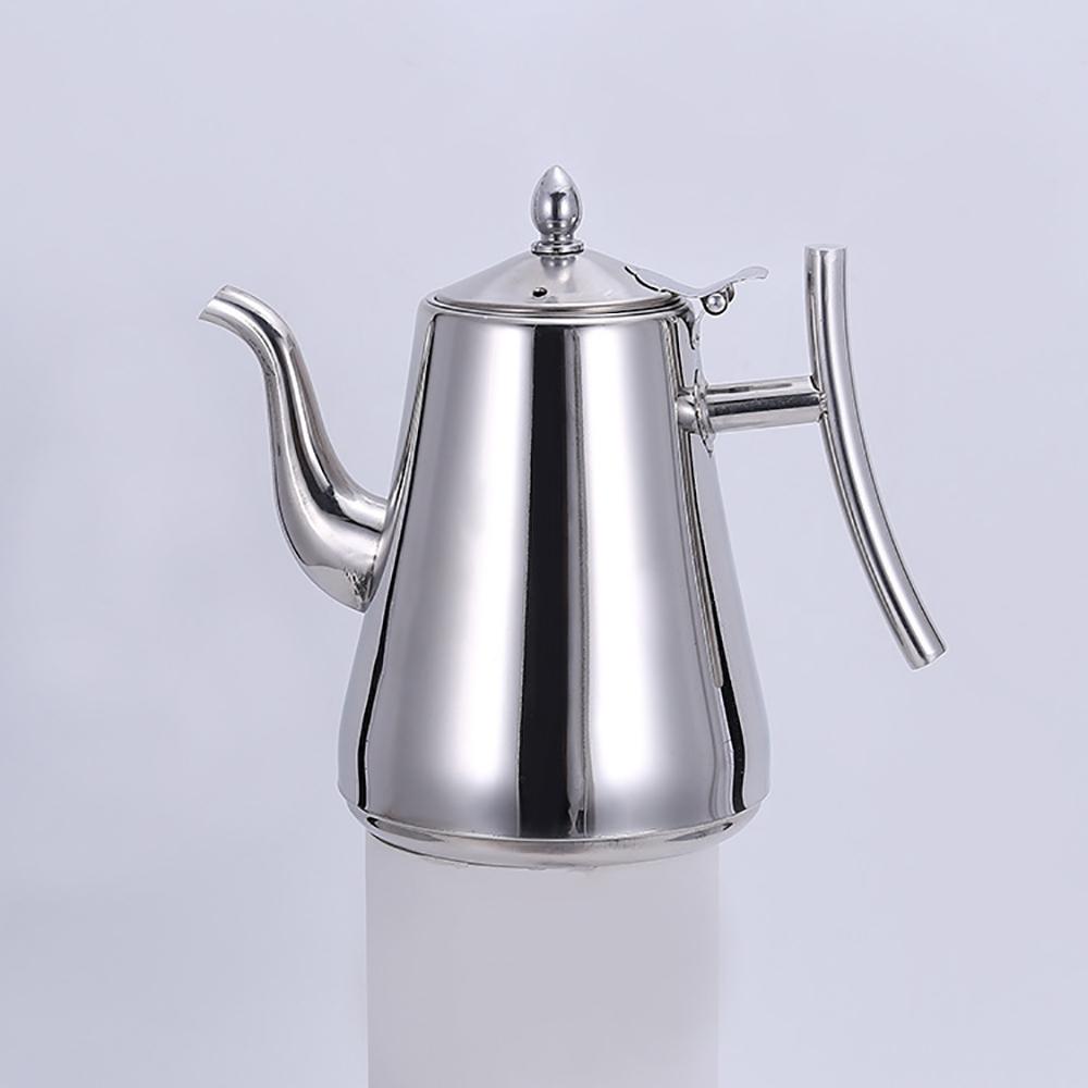 1.0L/1.5L/2.0L Thickened Stainless Steel Teapot Hotel Restaurant Household Induction Cooking Flower Tea Pot