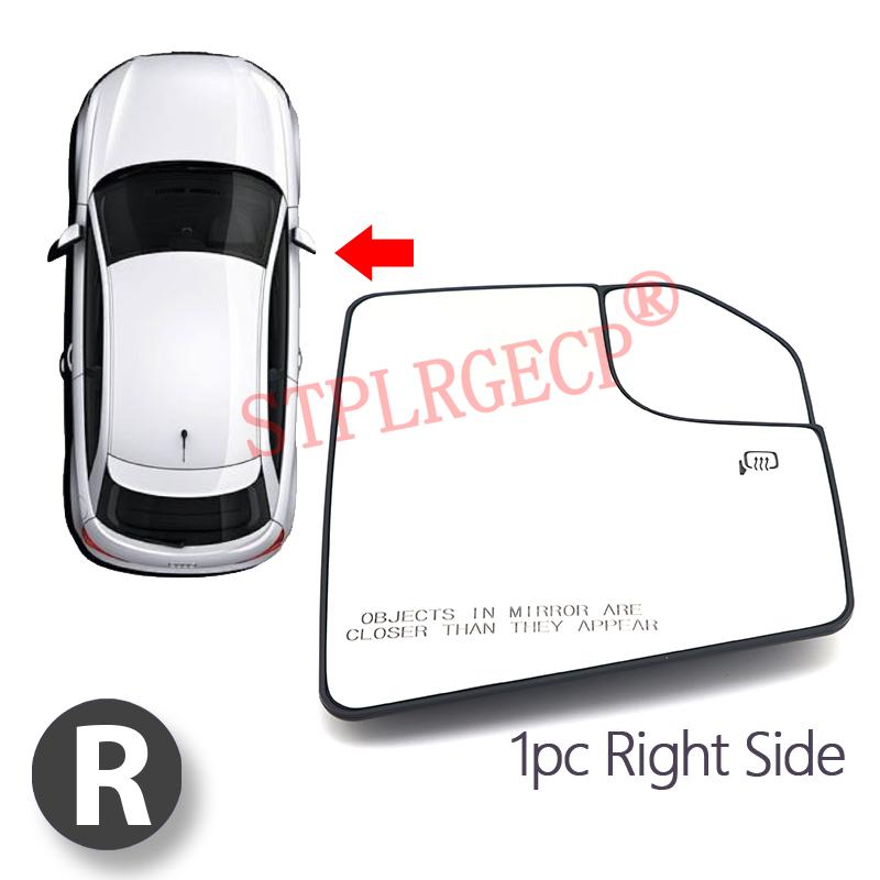 Verre chauffant de rétroviseur latéral de remplacement pour voiture avec plaque pour Ford F150 F-150 XL XLT 2015-2020