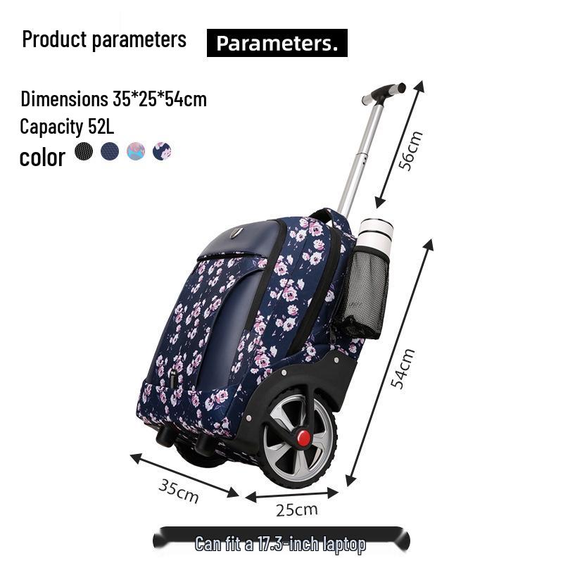Climbing Stairs Trolley Backpack with Wheels