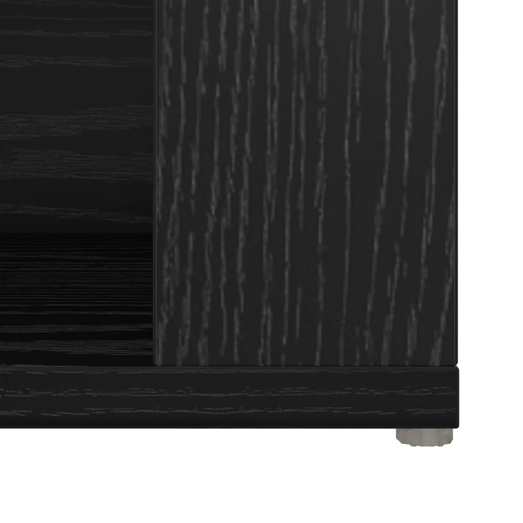 Sideboard in Black Oak Look 100 x 30 x 59.5 cm Engineered Wood