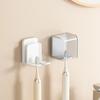 Toothbrush Holder Wall Mount Anti-Slip Stand Strong Load Capacity Quick Drainage Storage Organizer for Electric Toothbrushes