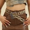 Blingbling Waist Belt for Street Dance Jean Belt Livehouse Punk Waist Chain Stunning Leopard Print Rhinestones