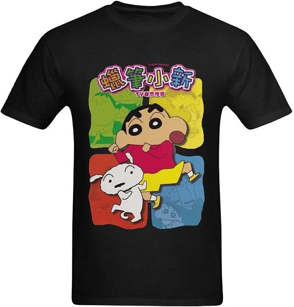XouAEN Men s Crayon Shin-chan T-shirt XXXXXL чёрный