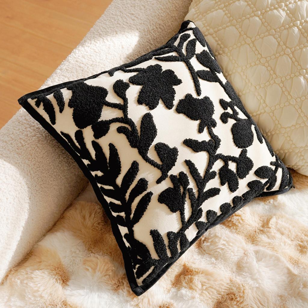 Cover Cream Vintage Brown Maillard - Single Decorative Throw Case for Bed Couch