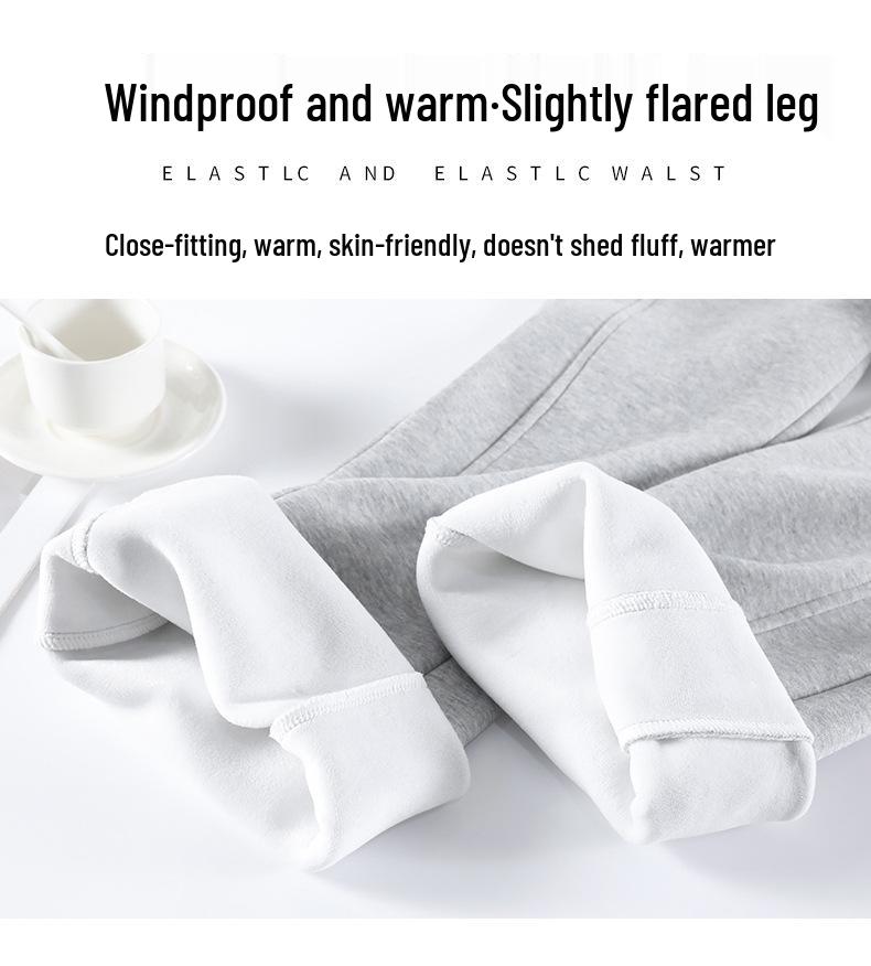 Women's High-Waisted Micro-Flare Sweatpants - Autumn/Winter Casual Draped Style