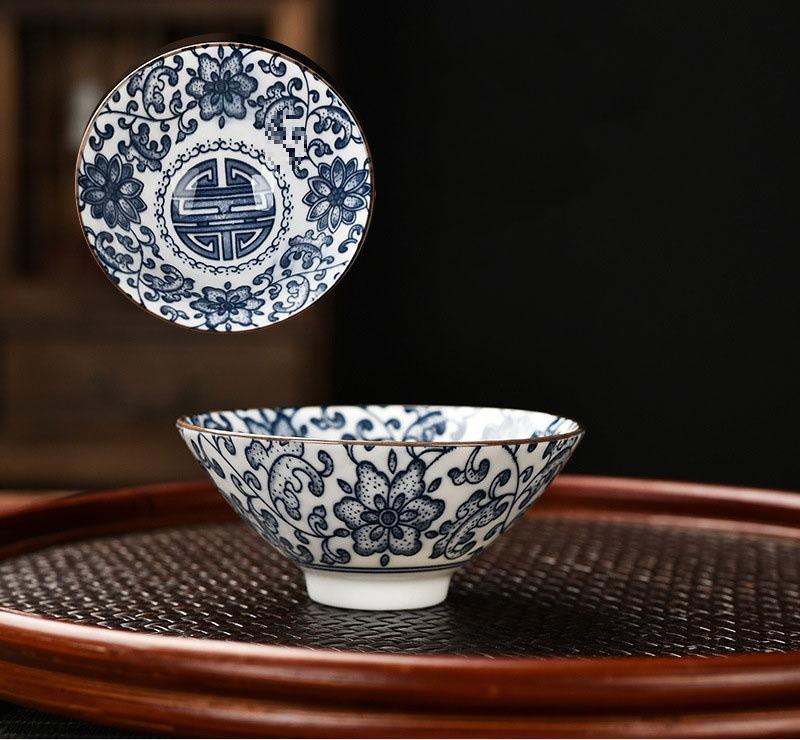 Blau und Weiß Porzellan Teetasse Handgefertigt Drache Phönix Fisch Pavillon Chinesische Kungfu Teetasse Zeremonie Teegeschirr Meistertassen