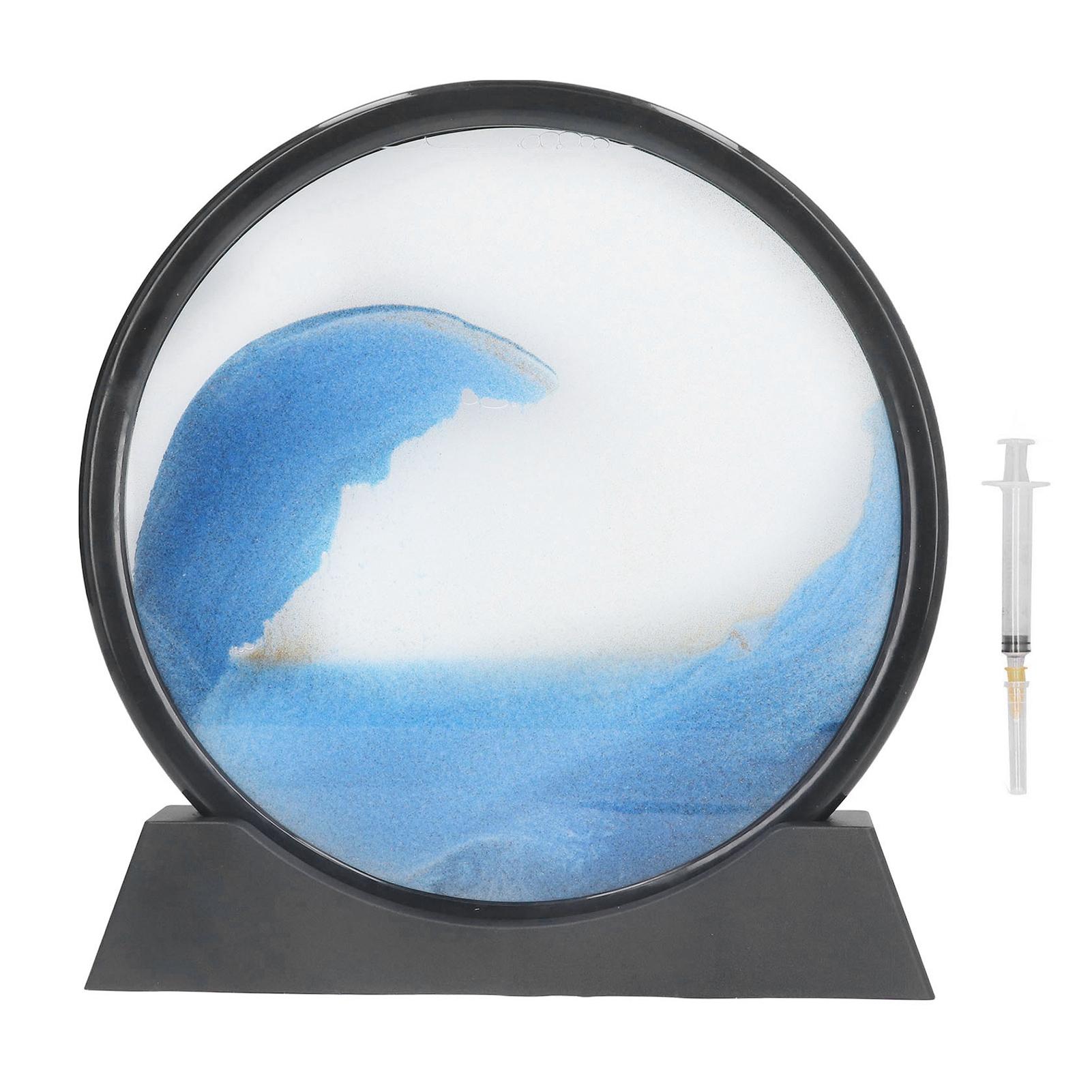 Картина с пересыпающимся песком Стеклянная 3D Прозрачная Домашний Декор с Подставкой для Гостиной   Тумбы под Телевизор