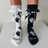 Women's Halloween Socks Cute No Magnetic Hand In Hand Socks And Middle Tube Cartoon Socks