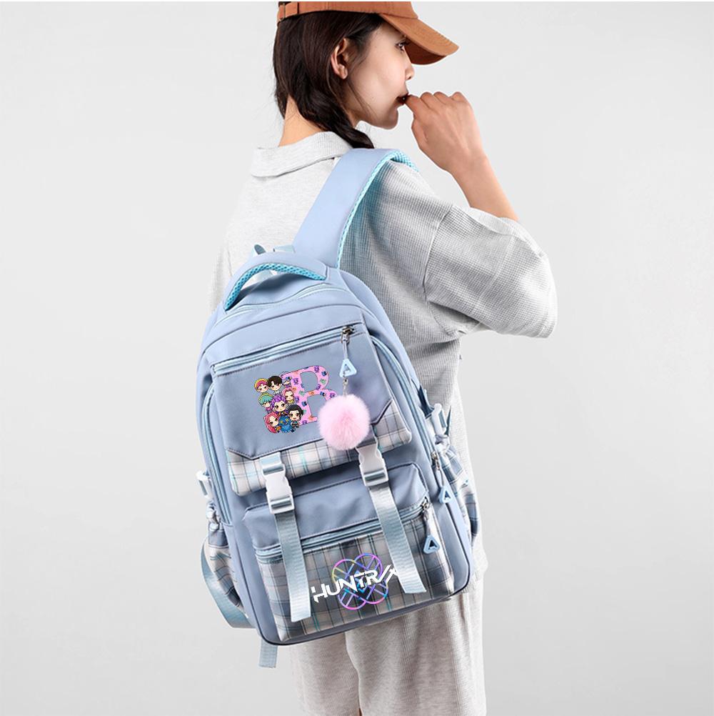 Cartoon 26 English Letter K-Pop Printed Large Capacity Backpack for Teenger Student Girl Boy Schoolbag Bookbag Kid Gift Women Waterproof Travel Bag