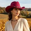 Roll Up Brim Cowboy Hat Wide Brim Wide Brim Hat Cool Cropped Jazz Hat  for Women & Men