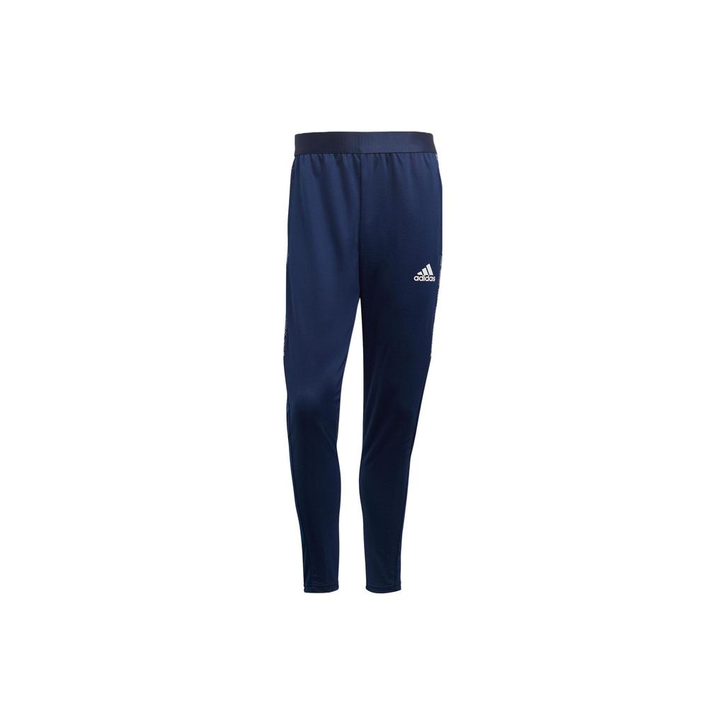 Adidas Knitted Sweatpants Men's Blue Moderate Straight Fit Pants GH7134