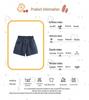 Malwee Girls' Summer Jeans: European & American Style, Elastic Waist, Cute Design for Small To Medium Children