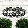 Iron Wall Art Floral Door Plate Personalized Satin Finish Indoor Outdoor Entryway Gift Yard Decor