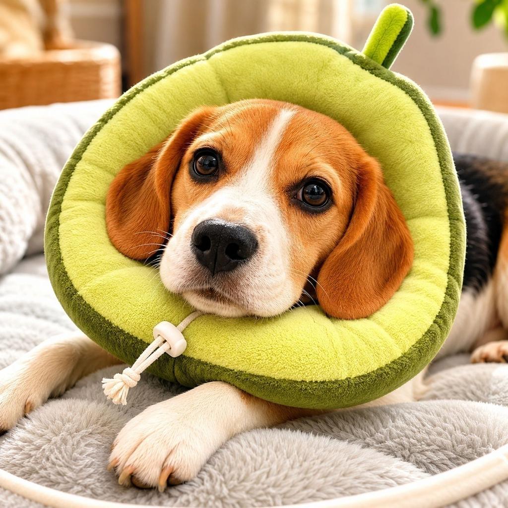Pet Soft Inflatable Elizabethan Collar Adjustable Protective Neck Cone for Dogs Cats Anti-Lick Recovery Collar Soft Headgear