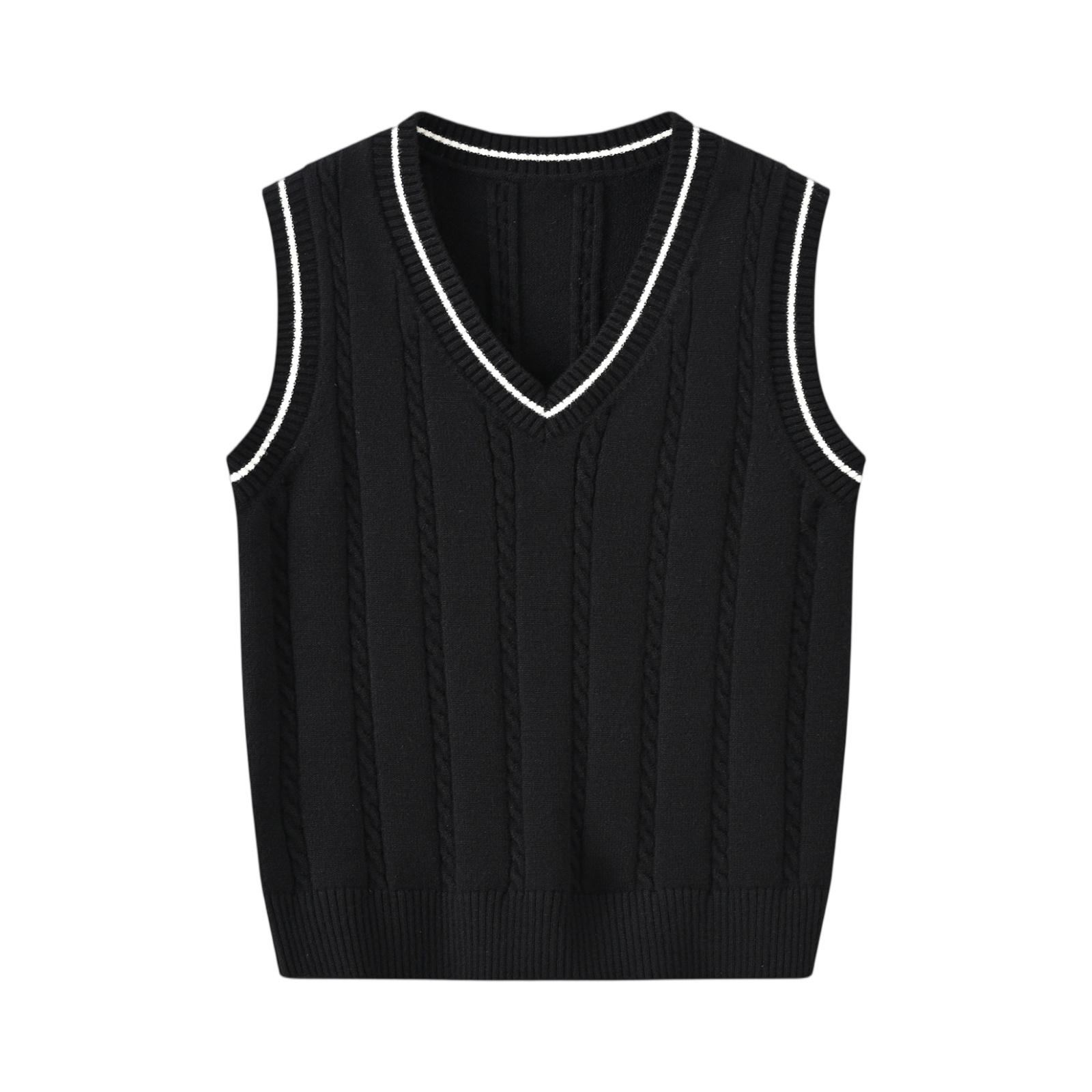 

Children s College Fashion Dough Twists Pattern Sleeveless T-Shirt Top 100 чёрный