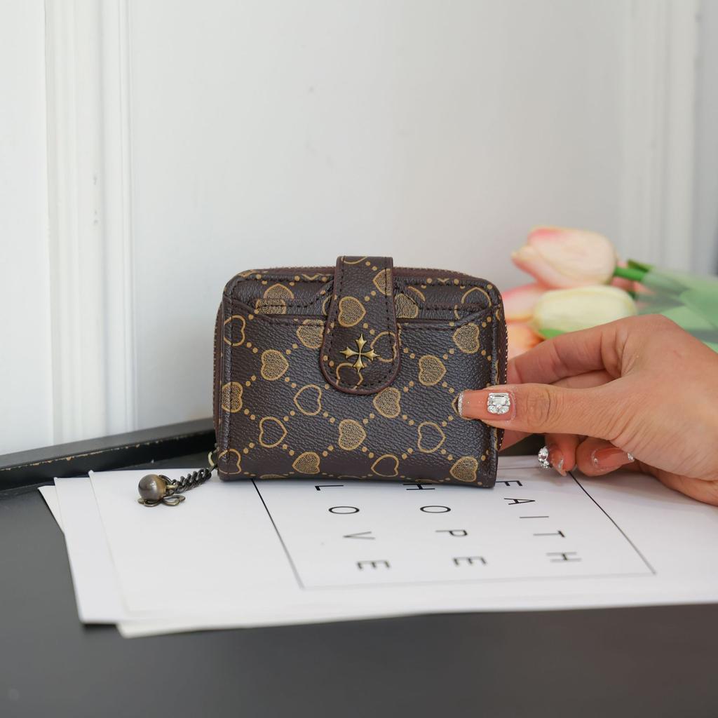 Mini Bag Personality Simple Men and Women Short Wallet Retro Style Zipper Coin Purse Multifunctional Driver's License Wallet