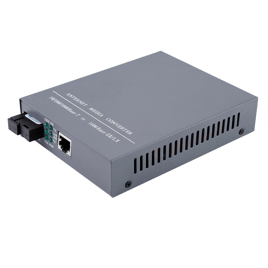2PCS SC10 100 1000M Gigabit Fiber Media Converter AC100 250V