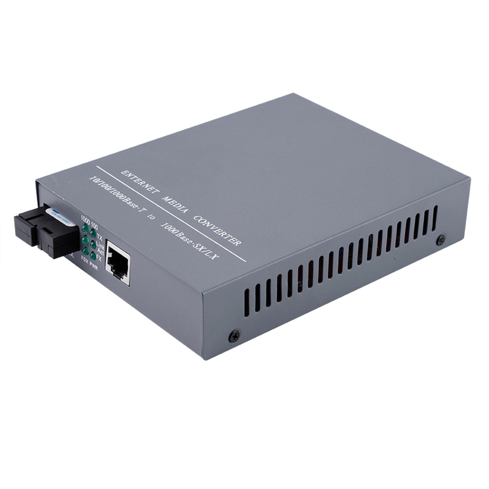 

2PCS SC101001000M Gigabit Fiber Media Converter AC100~250V