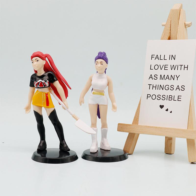 Kpop Demon Hunters Pvc Figurine With Base For Desk Decor Collectible Gift