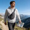 Men Casual Travel Shoulder Bag With Pu Material And Lightweight Design For Outdoor Activities