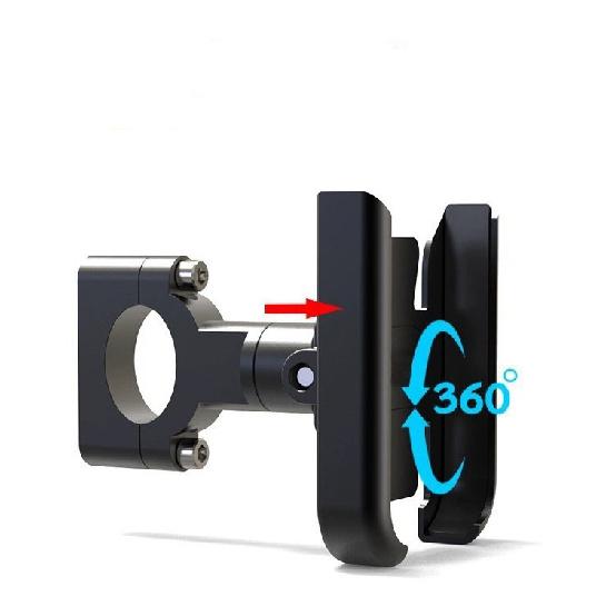 Universal Handlebar Mount Phone Holder - Aluminum Alloy for Motorcycles Bikes Fits 4-7 Inch Phones GPS 20-30mm Bars Helmet Communication 7