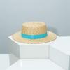 Straw Hat Summer Wide Brim French Elegant Ribbon Women's Sun Hat Holiday Straw Hat Sun Hat  chapeau femme