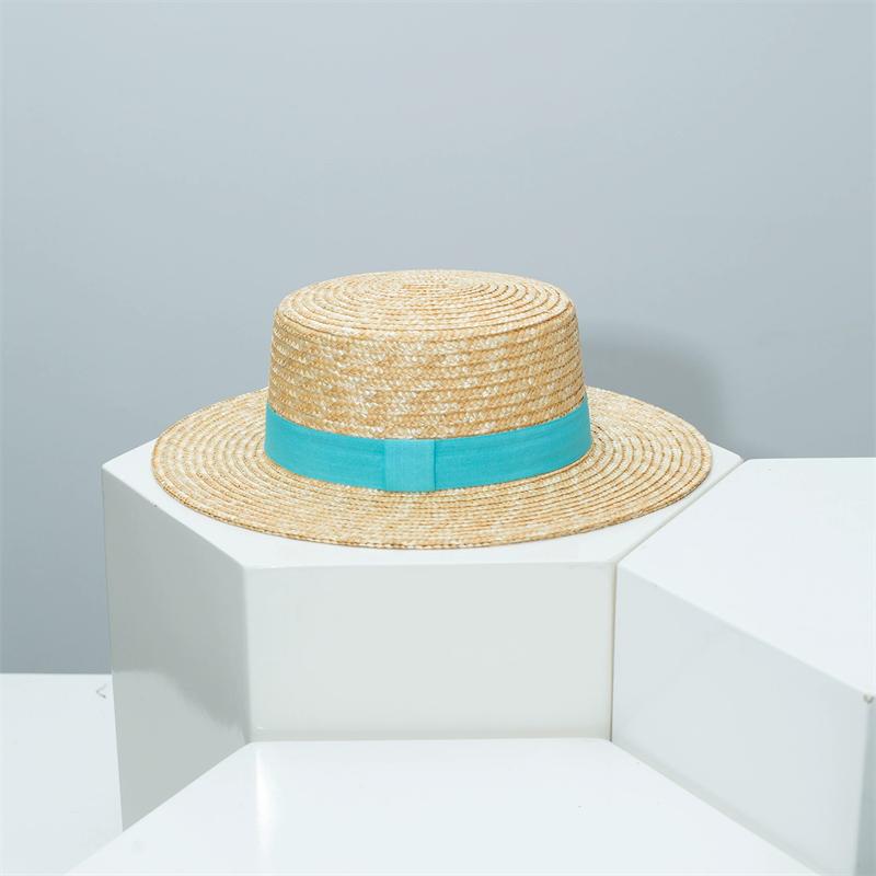 Straw Hat Summer Wide Brim French Elegant Ribbon Women's Sun Hat Holiday Straw Hat Sun Hat chapeau femme