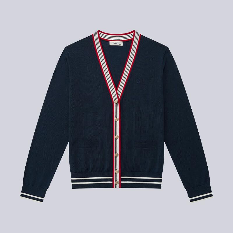 HAZZYS Women's Striped Wool Cardigan