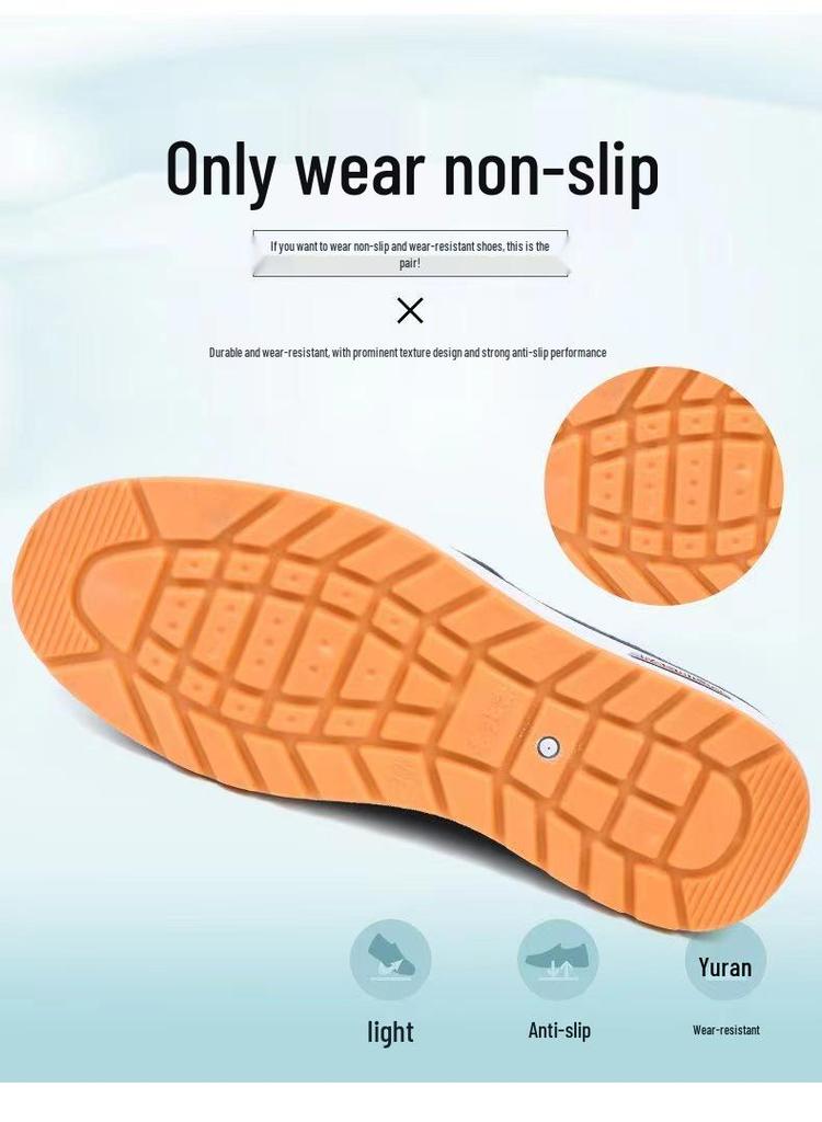 Men's Non-slip Canvas Slip-ons - Durable, Wear-resistant Shoes