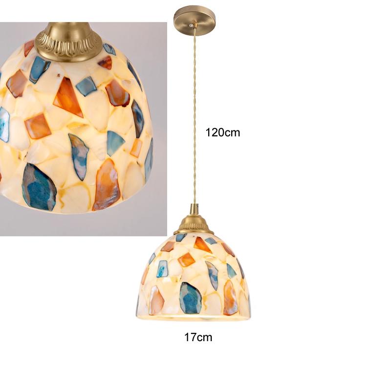 Glass Ceiling Chandelier Creative Sea Shell Lampshade Bedroom Bedside Hanging Lamp Interior Decoration Lighting Pendant Lights