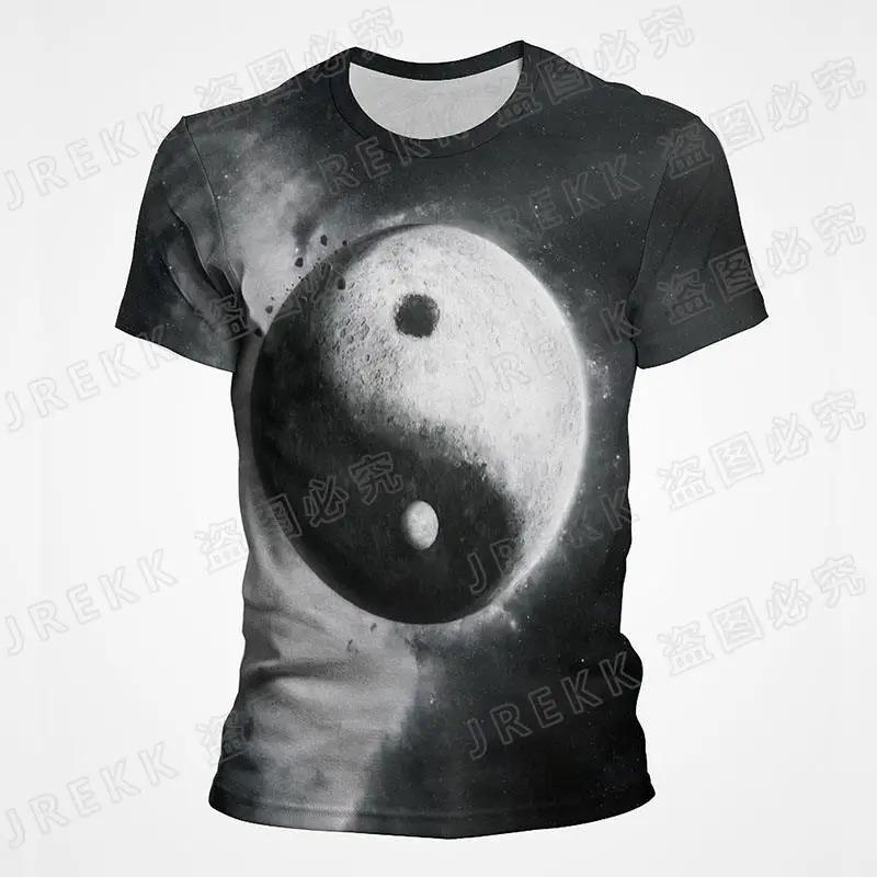 2025 Sommar Dam Herr 3D-tryckt T-shirt Yin Yang Skvaller Punkstil T-shirt BarnCool Toppar Tee
