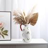 Creative Painted Polka Dot Irregular Ceramic Vase Entryway Decorative Art Hydroponic Flower Vase Craft Interior Aesthetic Decor