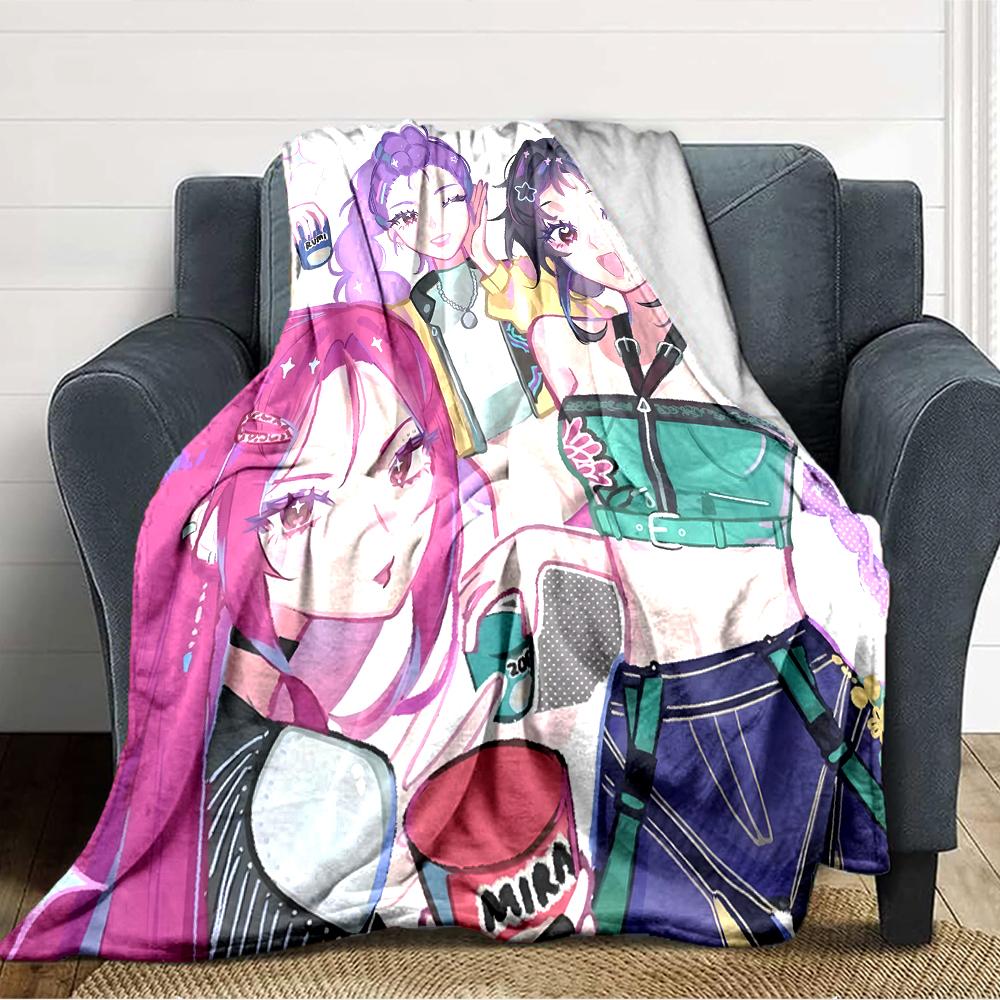 1pc KPop Demon Hunters3 Blanket, Gift, for Men and Women, Soft Blanket, Good for Sofa Bed Couch Travel, Lightweight Flannel Blanket