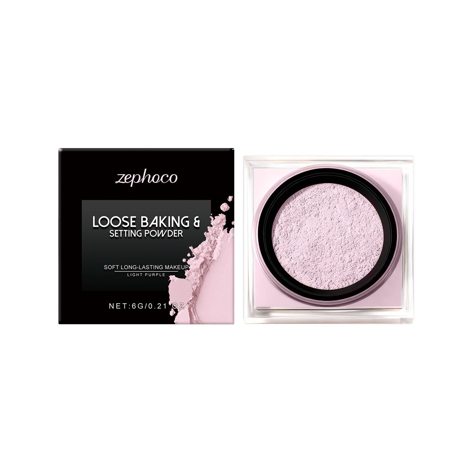 Zephoco Light Purple Translucent Soft-Focus Moisturizing Loose Setting Powder