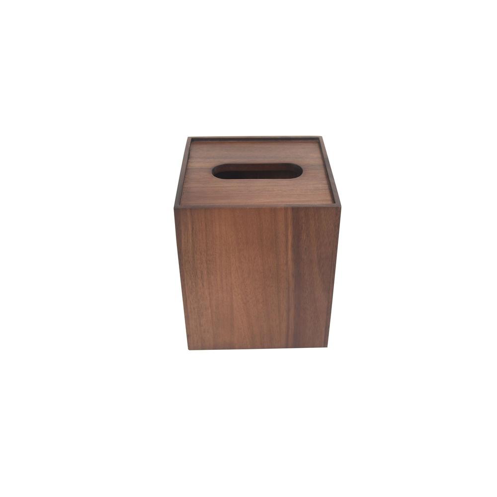 

Acacia Wood Tissue Box Cover Eco-Friendly Decorative Holder Sturdy Construction Versatile Home Bathroom Office Storage Solution United States