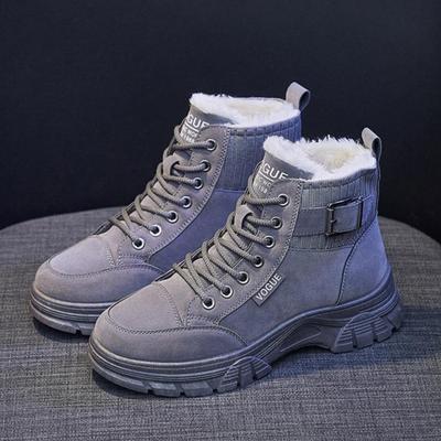 Winterstiefel für Damen, dicke Sohle, warme Fleecestiefel, modische und bequeme Freizeitstiefel