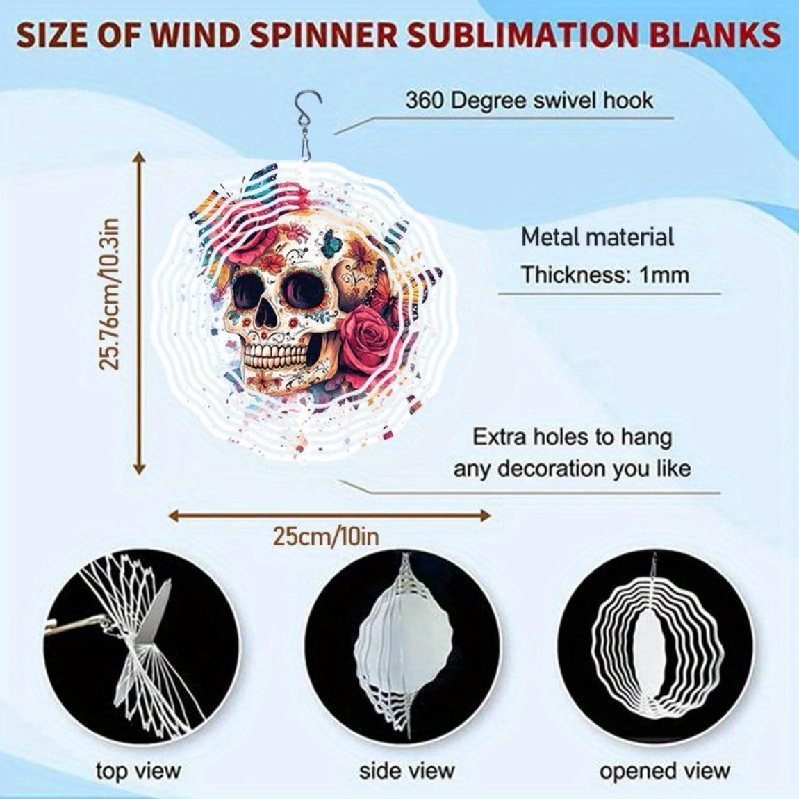 

Rose Skull Butterfly 3D Wind Spinner Metal Hanging Rotator for Indoor Outdoor Garden Decor No Power Needed Easy to Install