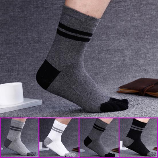 Socks Breathable Thicken Men Sports Running Five Finger Toe Socks for Home