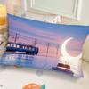 Ins-Style Ink Landscape Dormitory Pillow,Bedside Bedroom Pillow Gift,Nap Creative Living Room Sofa Cushion
