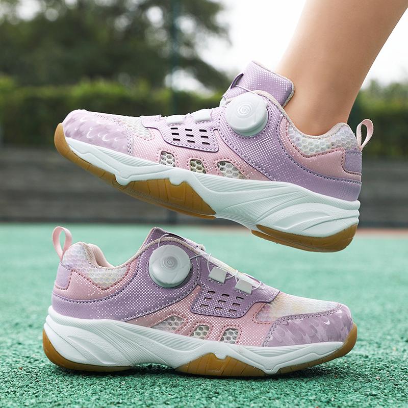 High Quality Pink Tennis Shoes For Girls Professional Badminton Shoes Kids Trainers Knob Breathable Mesh Children's Sports Shoes