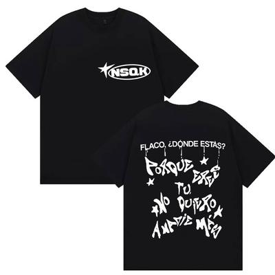 Rap Singer NSQK ATP Tour Album T-shirt, Rock Fashion Trend Design, 2025 Summer Pure Cotton 100% Printed Loose Casual T-shirt