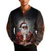 Mens Christmas Sweater Zip Up Sweatshirts Vintage Knit Graphic Sweatshirt Xmas Stand Collar Pullover