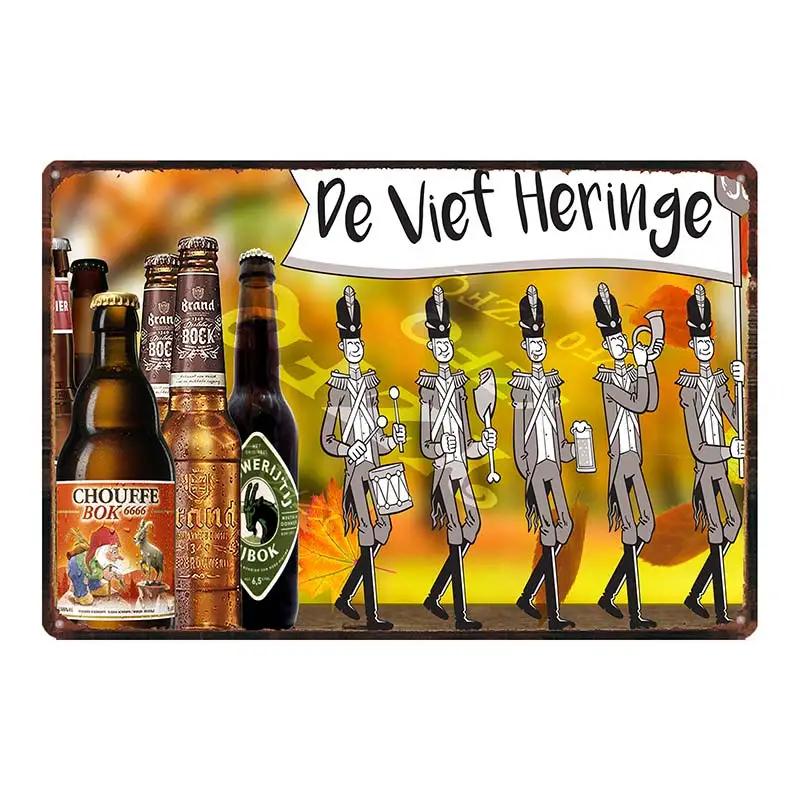 Belgian Beer Jupiler Duvel  Metal Plate Wall Pub Kitchen Restaurant Home Art Decor Vintage Iron Poster Gift 8x12inch DU-6718B